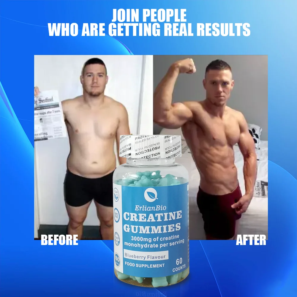 OEM Sport Restore Physical Strength Increase Explosive Power Gummy Relieve Fatigue Repair Muscles 3000Mg Creatine Gummy