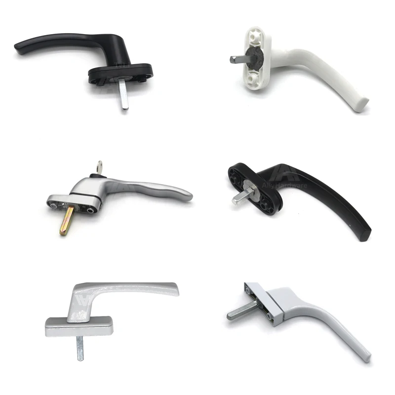 Customizable zinc alloy UPVC window handle with 2 pcs iron screws