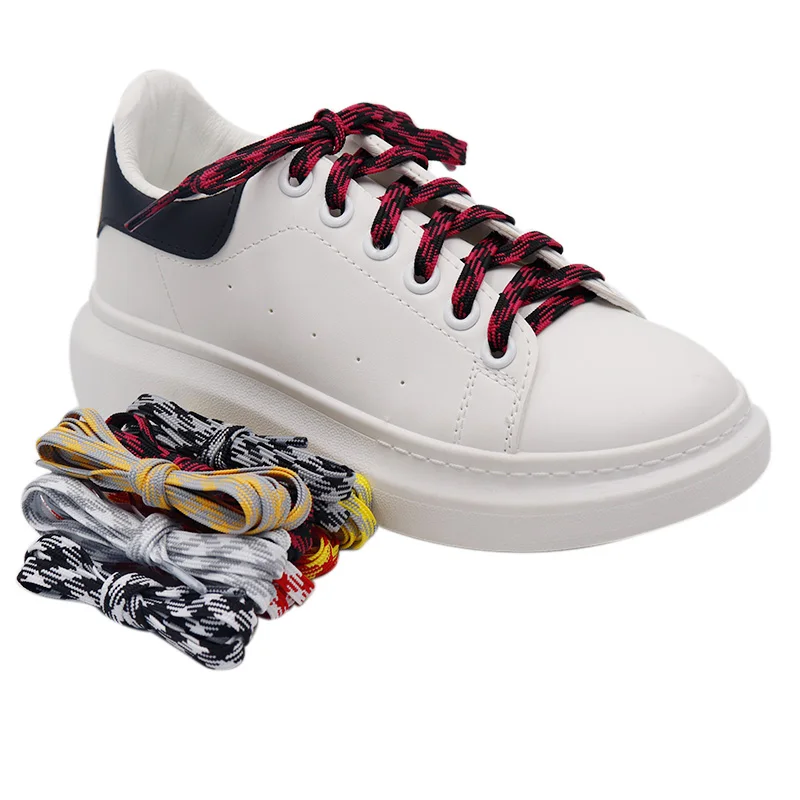 Weiou Manufacturer High Quality 8 Colors Optional Flat Two Color Shoelaces For Jumpmans And 750,converses Shoes