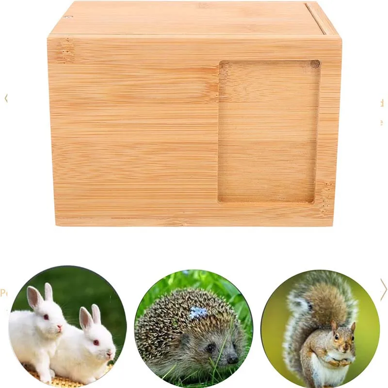 Pet Memorial Urns for Dogs or Cats Ashes Box Wooden Cremation Pet Urn with Photo Frame