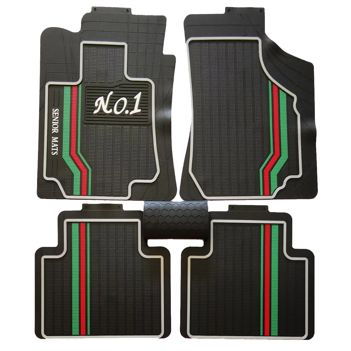 Customized car mats Factory car mats Weatherproof and odorless latex/rubber all black sports general car parts flooring