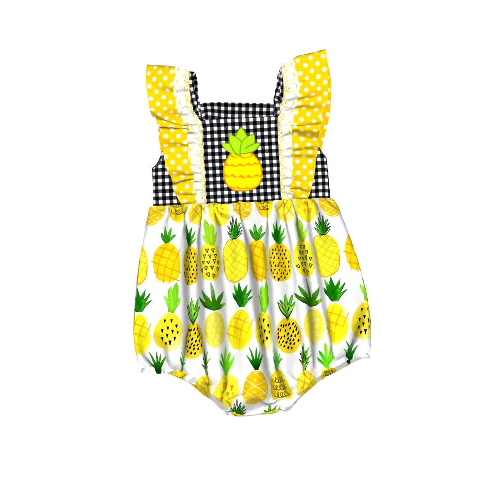 
Wholesale Remake Boutique Smoked Kids Clothing Girls Cotton Floral Printed Baby Girls Dress Designs 