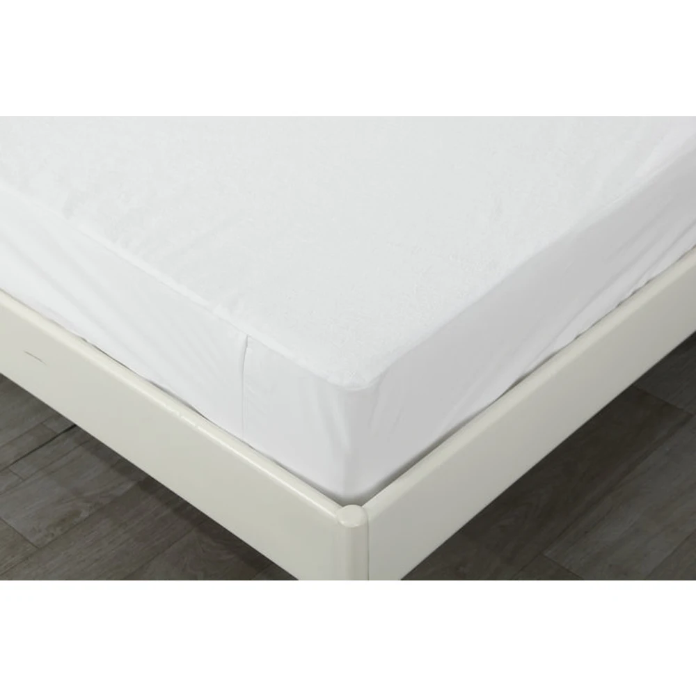 Non Slip Mattress Protector Bed Accessories Mattress Covers Protector Waterproof Bed Sheet White Polyester Fabric Adults Plain