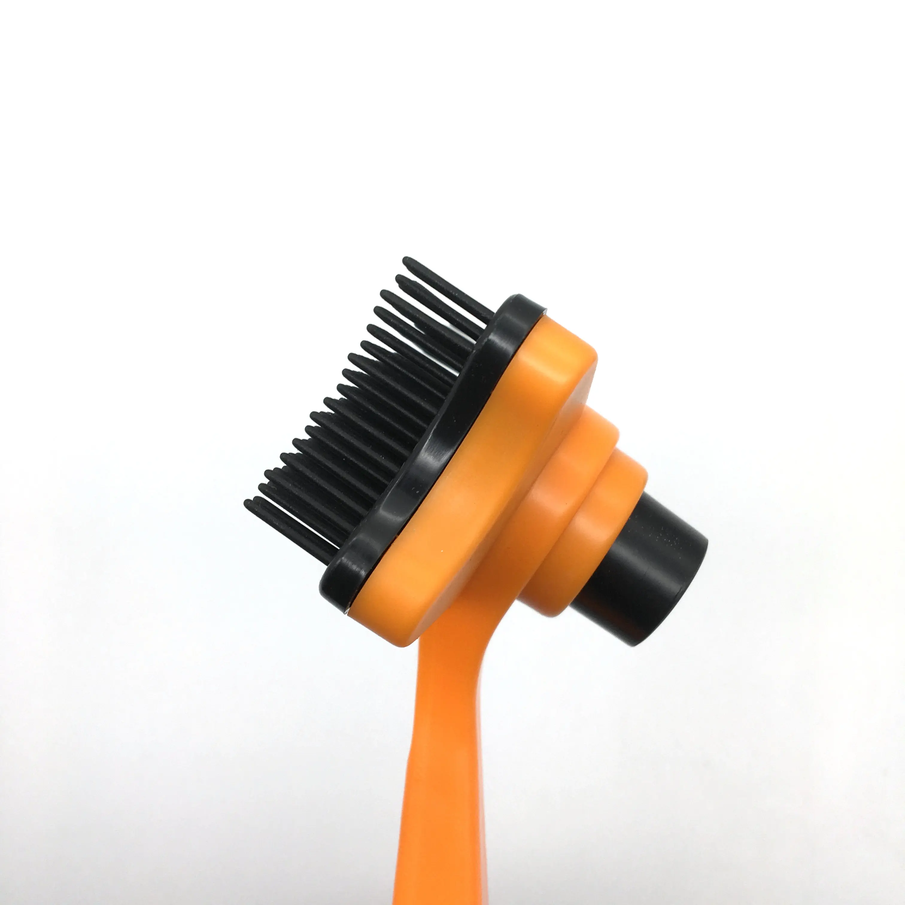 Plastic Handle Plastic Pins Self Cleaning Pet Cat Dog Animal Puppy Hair fur Grooming Comb