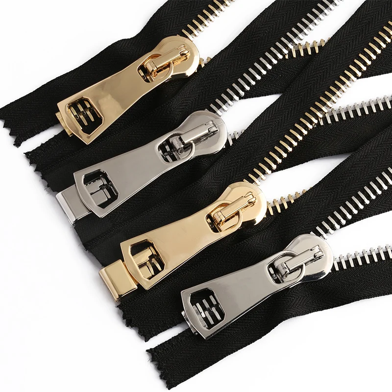 High quality giant metal zipper 15# open end big size brass zipper close end #20 #30 metal zipper for garment