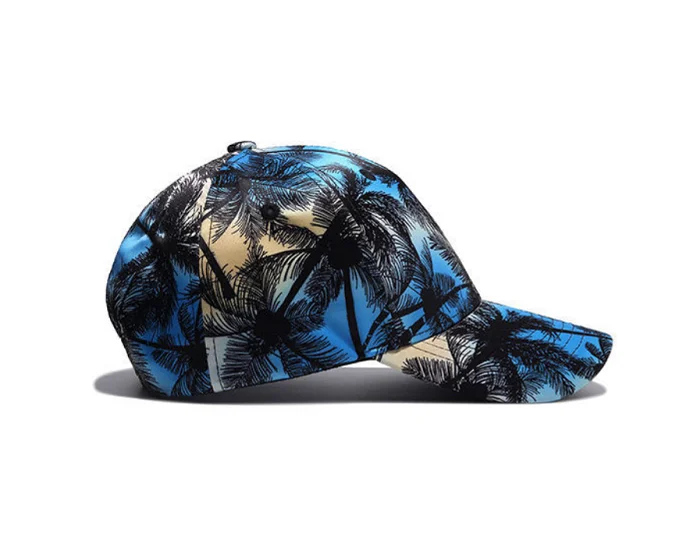 Custom Blue Dye Sublimation Printing 5 Panel Structured Polyester Baseball Hat And Cap