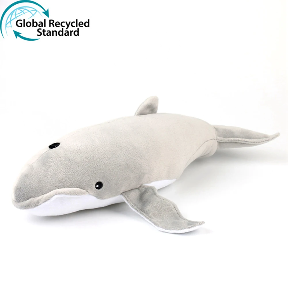 GRS Certificate 100% recycled Stuffed Animal Eco-friendly Blue Whale Plush Toys
