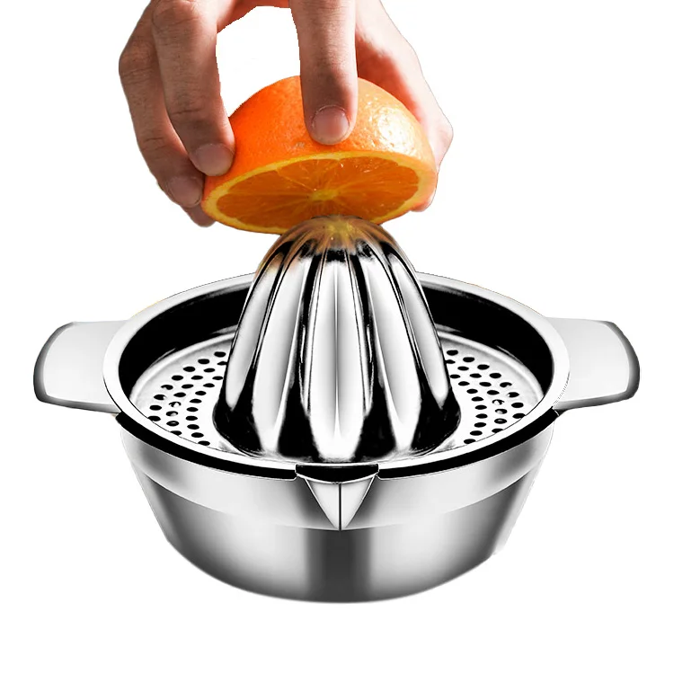 kitchen gadgets Multifunctional 304 Stainless Steel Orange Lemon lime squeezer manual juicer with Bowl