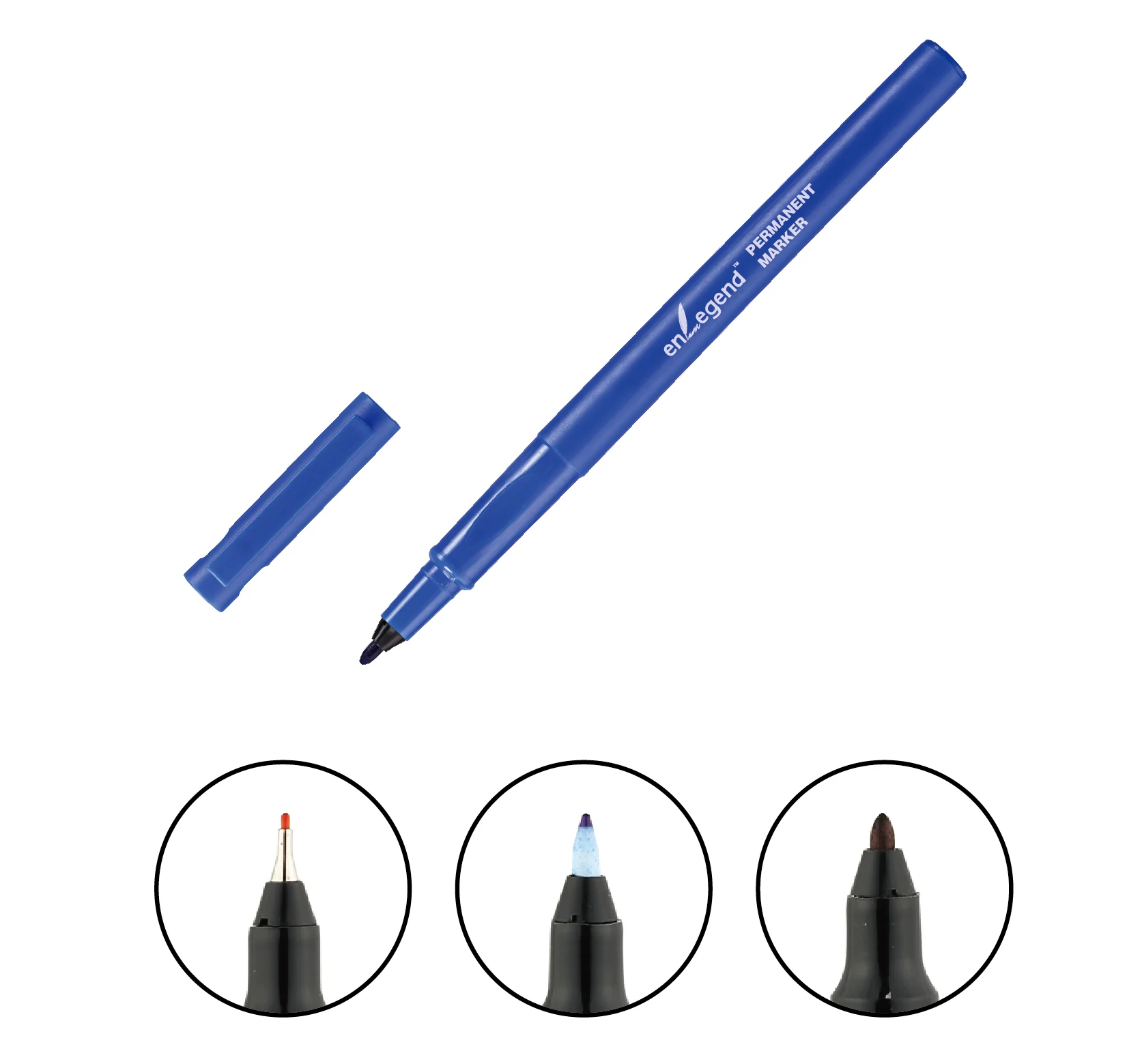 Customizable Handy-Sized Permanent Marker: Slim Barrel, Bright Multicolor for Office and School Use