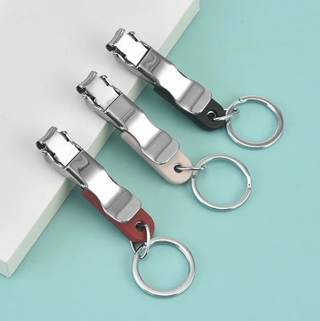 Eco-friendly Premium Stainless Steel Fingernail and Toenail Clipper Cutters Effortless Nail Clipper With Keychain