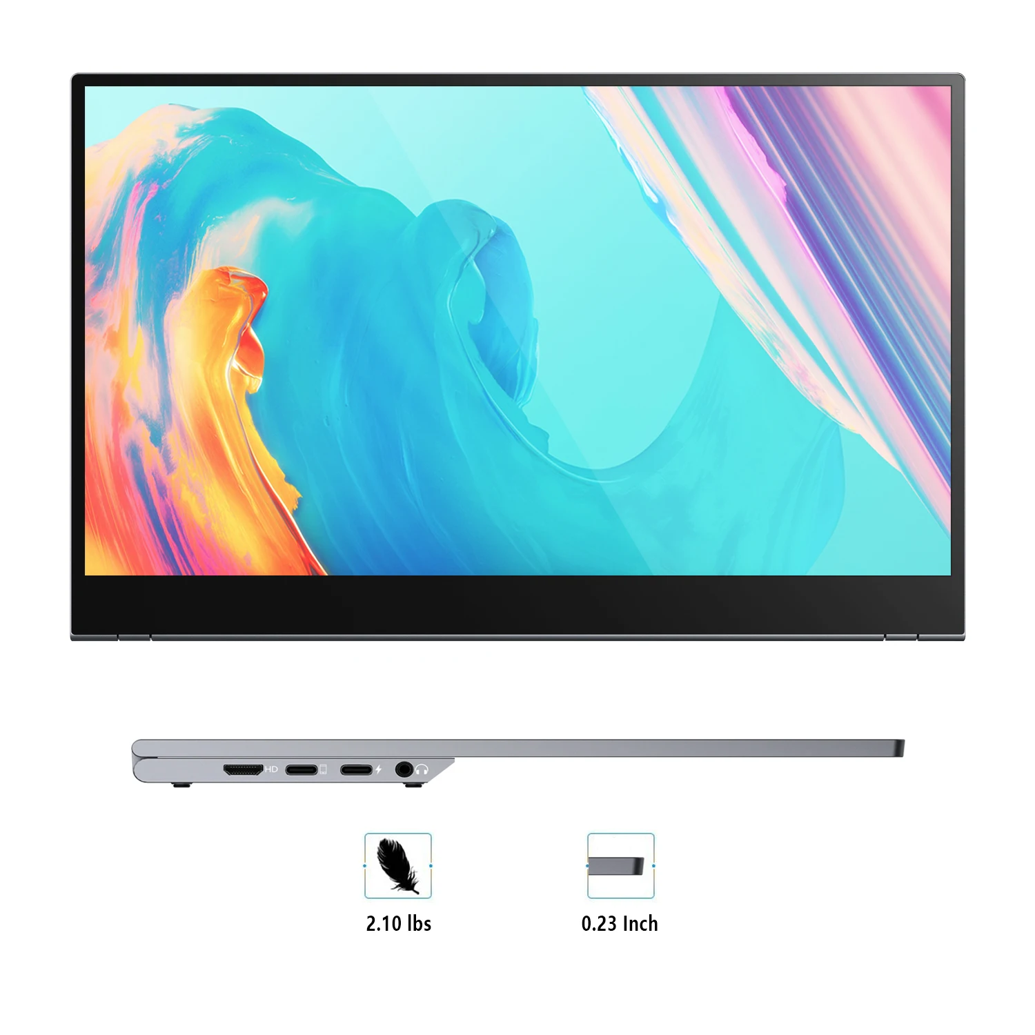 OEM 4K 15.6 Inch High Brightness Portable Monitor Touch Screen IPS UHD LCD USB-C Monitor For Laptop Smartphone