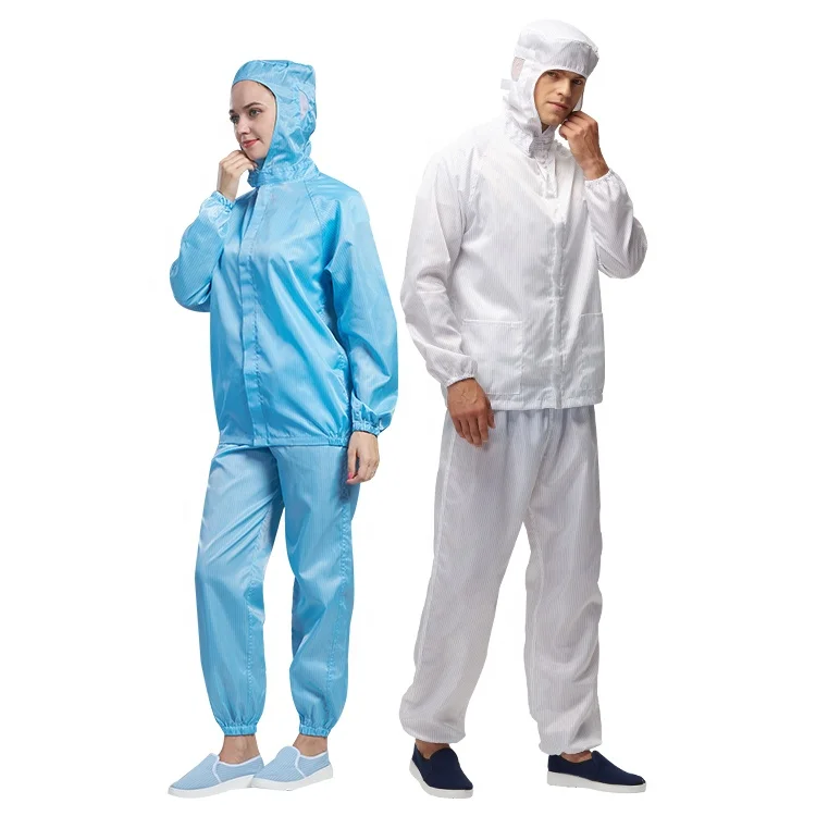 Unisex Work Safety Dustproof Uniform Esd Coat Antistatic Clothing Cleanroom Suit