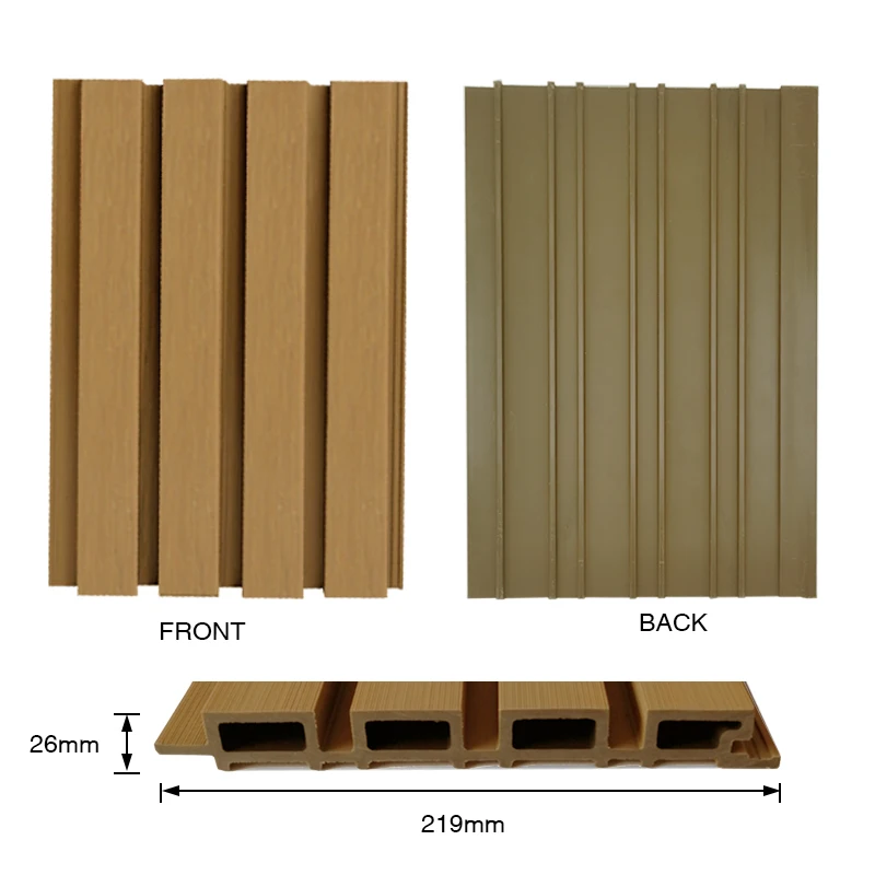 Tercel 219*26 mm Durable Co-exruded Wood Plastic Composite Wall  WPC Wall Panels