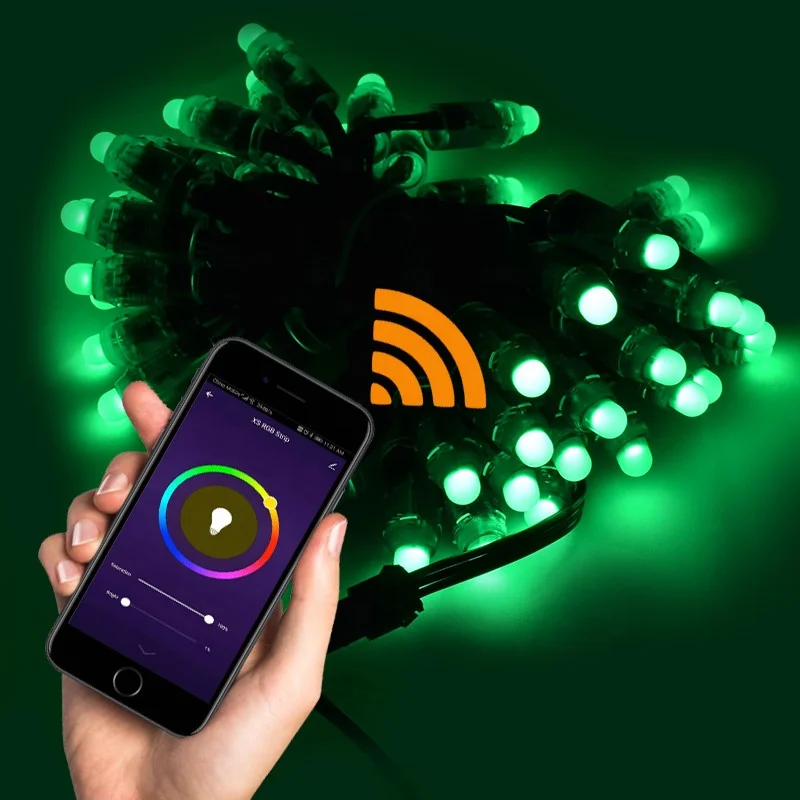 Умная гирлянда IP65 с Wi-Fi Рождественская светодиодная украшение на елку окно дом музыка голосовая синхронизация google