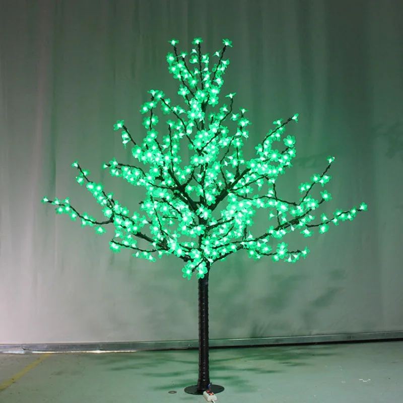 LED Simulation cherry tree light colorful synchronous monochrome flashing remote control color light outdoor