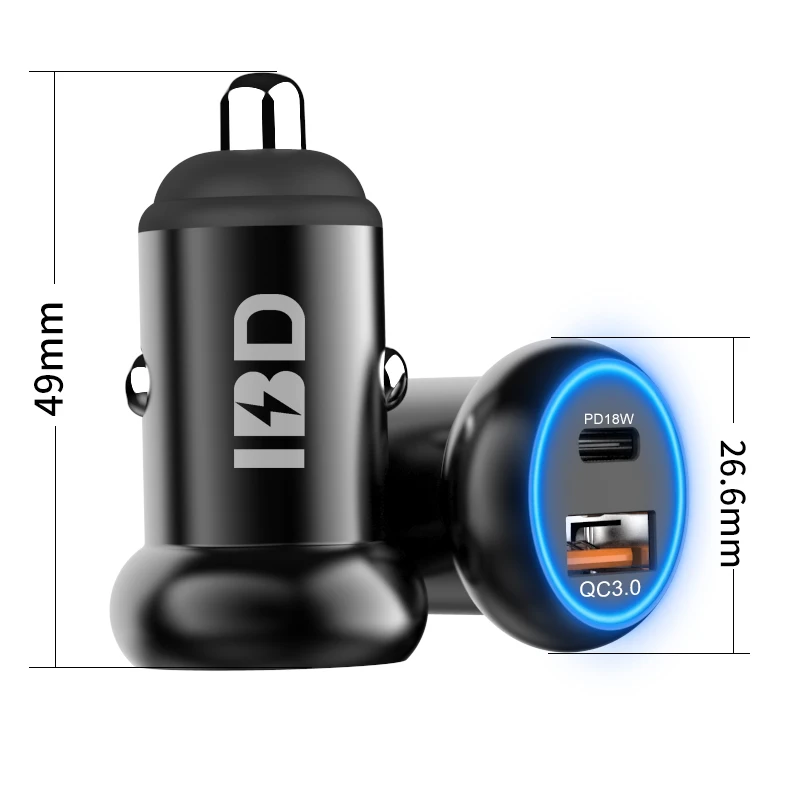  Зарядное устройство Usb Dc для мобильного телефона белое автомобильное зарядное Qc 3 0 12 В 24 с двумя Usb-портами 36 Вт