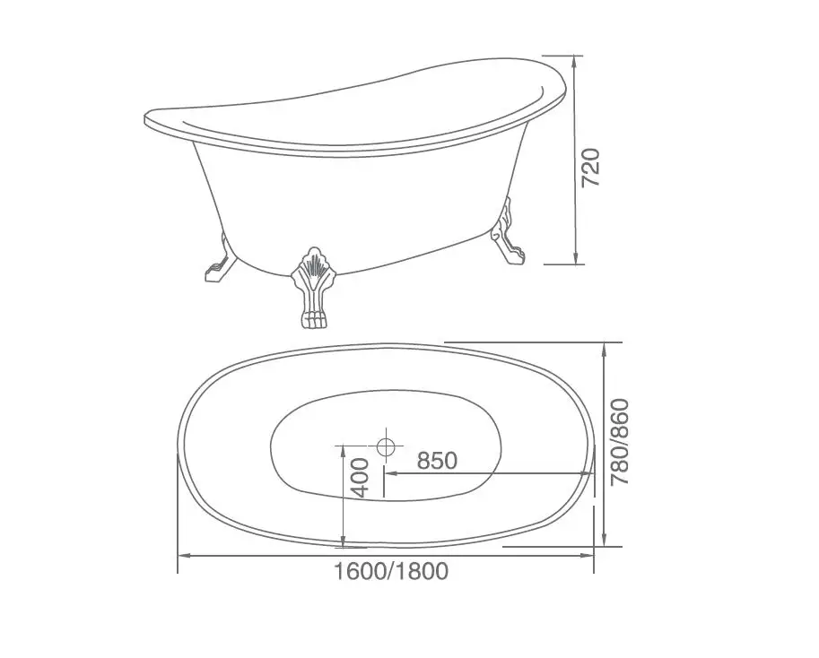 Hotaqi Bathtub Factory Acrylic Bathroom Indoor Freestanding Women Girl Royal Bathtub with Golden Lion Feet