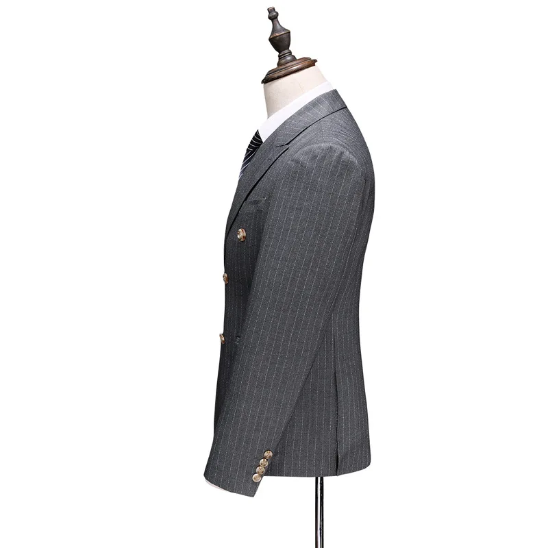 Jancember RJ05 Gray Formal Slim Business Suit And Blazers Jackets For Men