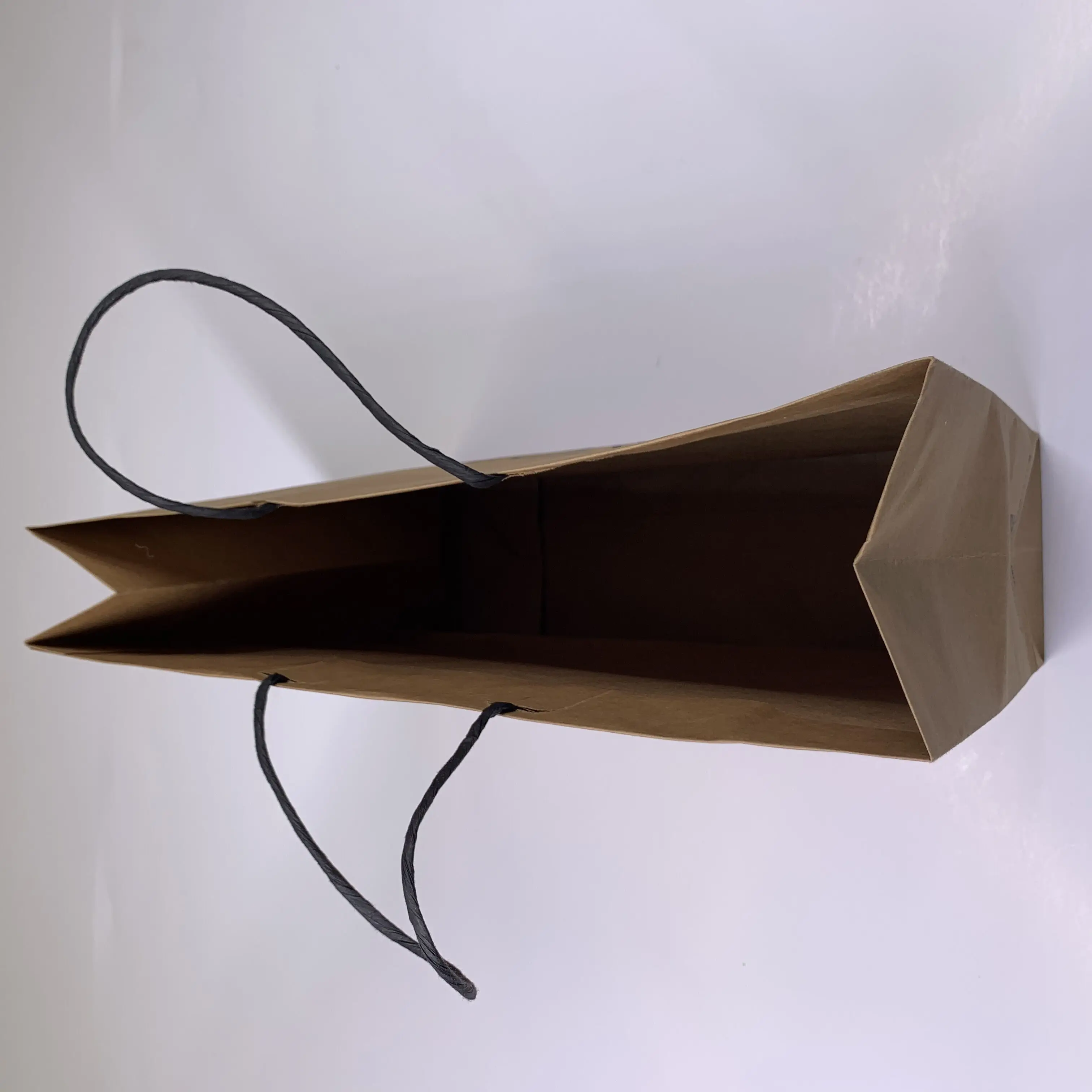 Customized Fashion Shopping Bag Brown Kraft Paper