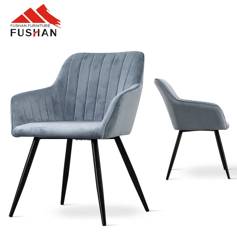 Nordic velvet dining chair living room furniture home kitchen hotel silla upholstery fabric modern luxury dining room chair