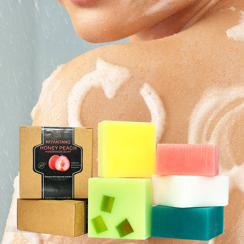 Wholesale beauty handmade exfoliating naturel herbal savon skin lightening glycerin bathing soap