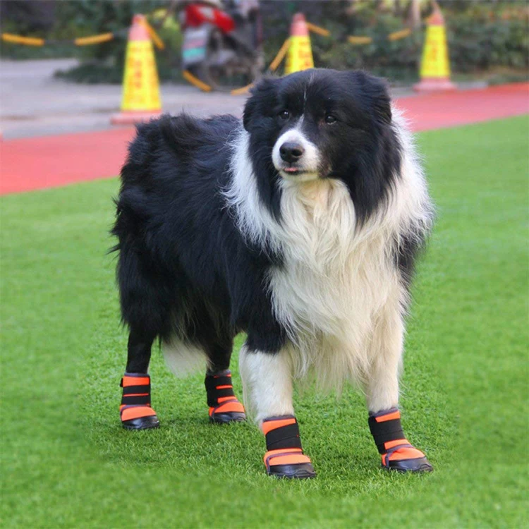 New Outdoor Keep Warm Non-Slip Big Pet Boots Dog Shoes Waterproof Booties for Outdoor Dog Shoes for Medium to Large Dogs