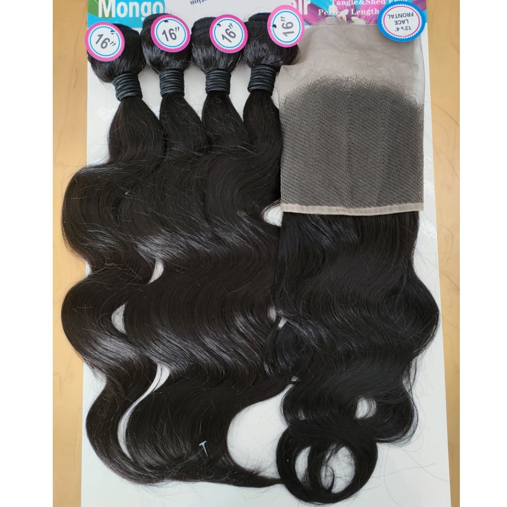 X-TRESS оптовая продажа пучки натуральных волос волнистые волосы 13*4 HD кружевные передние парики из смесей для черных женщин