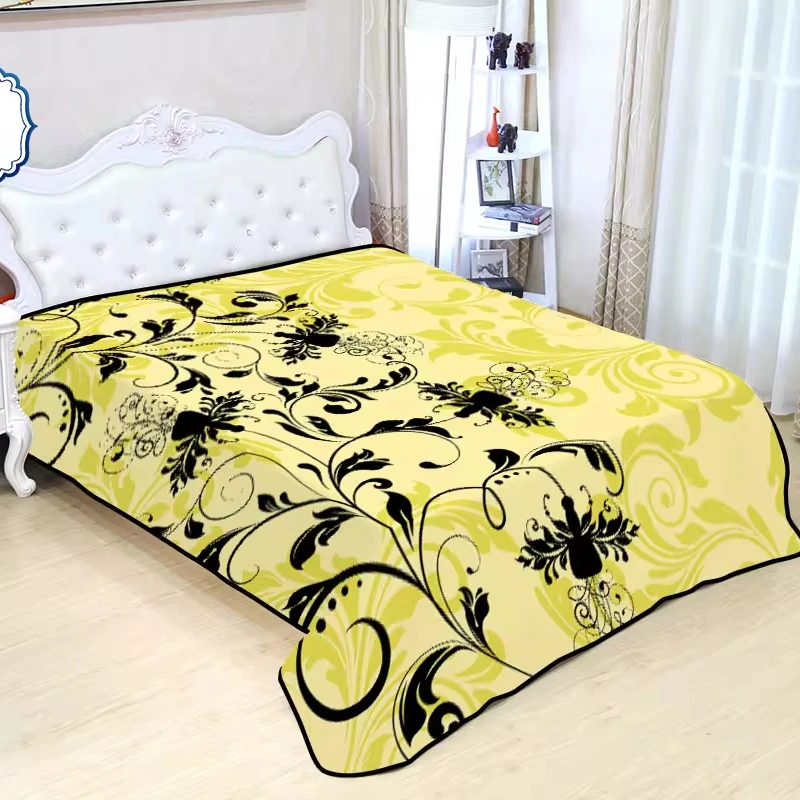 1ply 1side Spanish for Korean style full weight  regular size  200*240 and 160*220 raschel  blanket