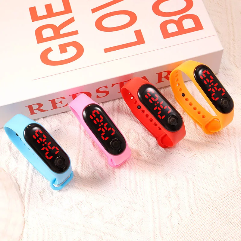 M3 simple button style students fashion casual  gift waterproof touch bracelet wholesale watch