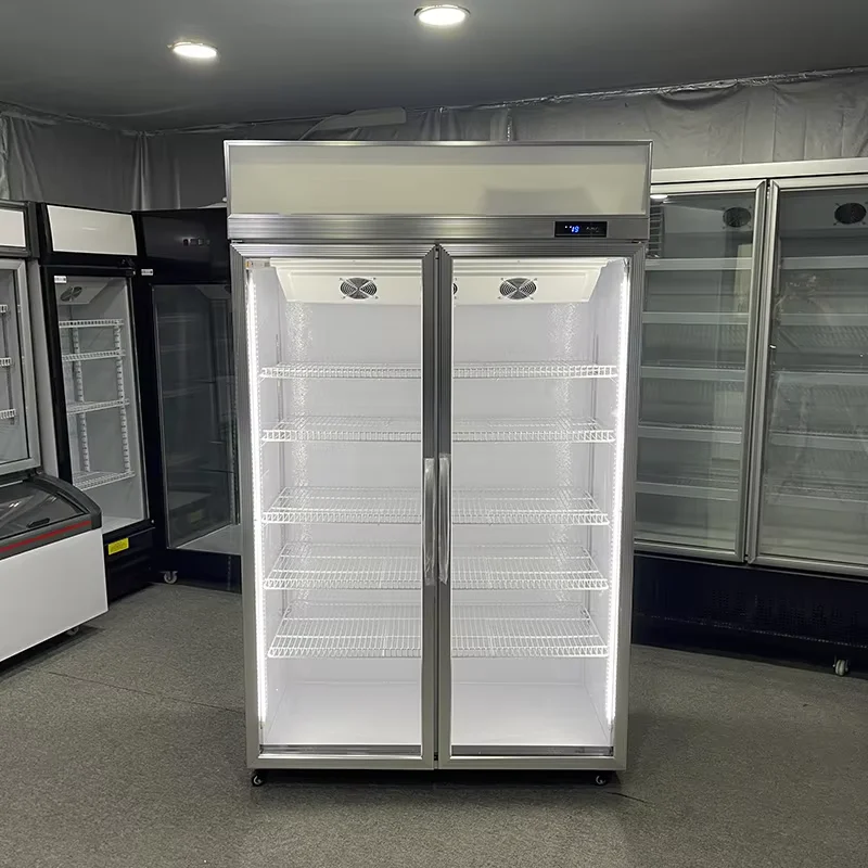 good quality pepsi Commercial beverage upright glass display showcase freezer cooler freezing refrigerator chiller