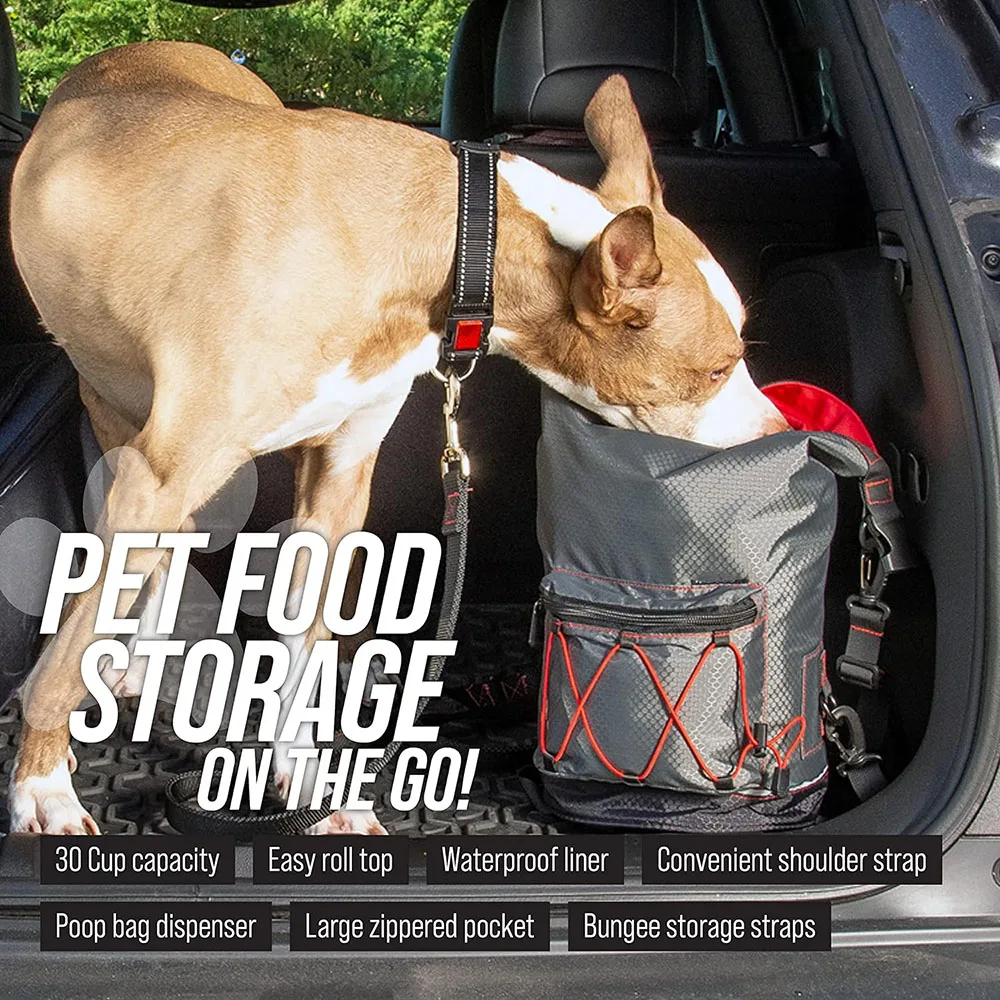 A588 Portable Dog Food Travel Bag Pet Storage Large Capacity Carrier Pet Bin Cat Container Accessories Camping Dog Food Bags