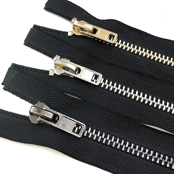 SAS Auto Lock Slider Zipper Multi-color 15-80cm Metal Zippers for Bags Jackets Open-End Double Side Zipper