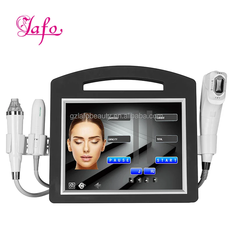 China Supply 3 in 1 hifu RF Fractional Microneedle+Radar Line Engraving hifu 4D Smas HIFU Anti-Wrinkle Machine LF-407E