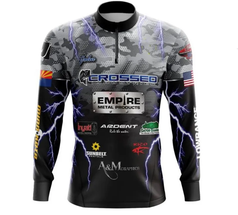 Мужская рыболовная рубашка с принтом на заказ