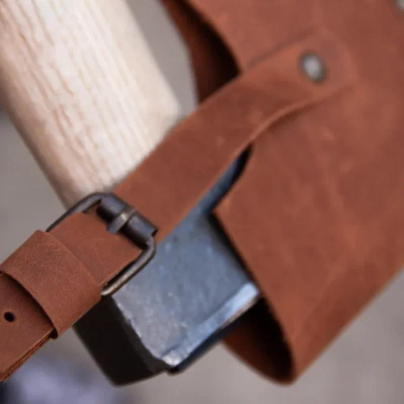 Hot Sale Camping Leather Hatchet Sheath Outdoor Custom Hatchet Cover Protection Leather Sheath for Axe