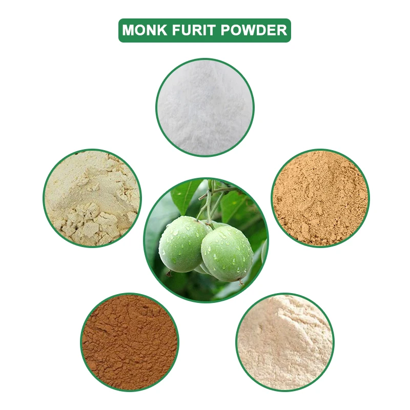 Wholesale Cheap Price Natural MonkFruit Sweetener Mogroside V 55% Powder Organic Lo Han Guo Monk Fruit Extract