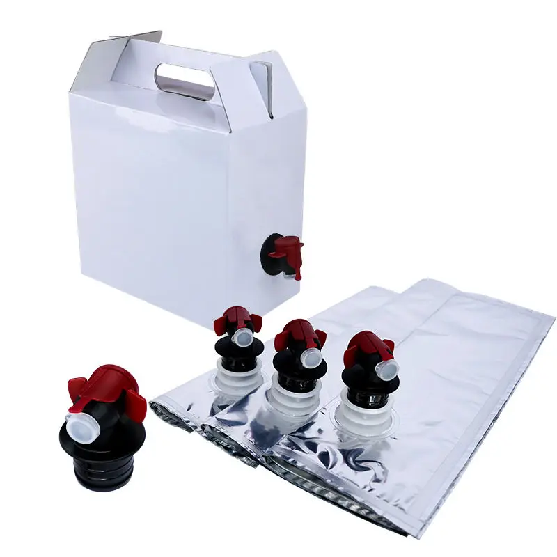 Waterproof Plastic Strong Seal Packaging Bag Aluminum Foil Soup Drink Liquid Stand Up Pouch Bag In Box Bags Wine 20 Liter