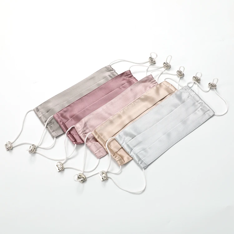 Прямая продажа с фабрики дышащая Регулируемая и машинная стирка шелк уход за кожей лица крышка 19 мм 2 слоя из шелка тутового шелкопряда маска для лица