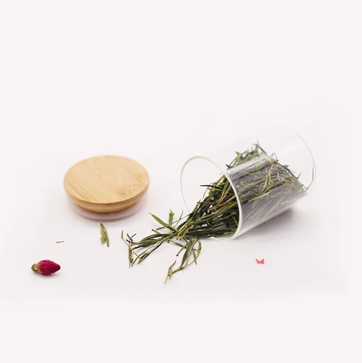 Popular Widely used Kitchen multigrain storage glass jar  with bamboo lid