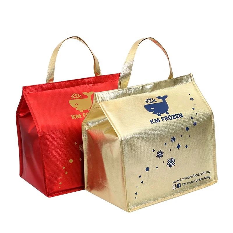 Reused Thermal Foil Heat Insulation Oxford Lunch Insulated Food Delivery Cooler Bag