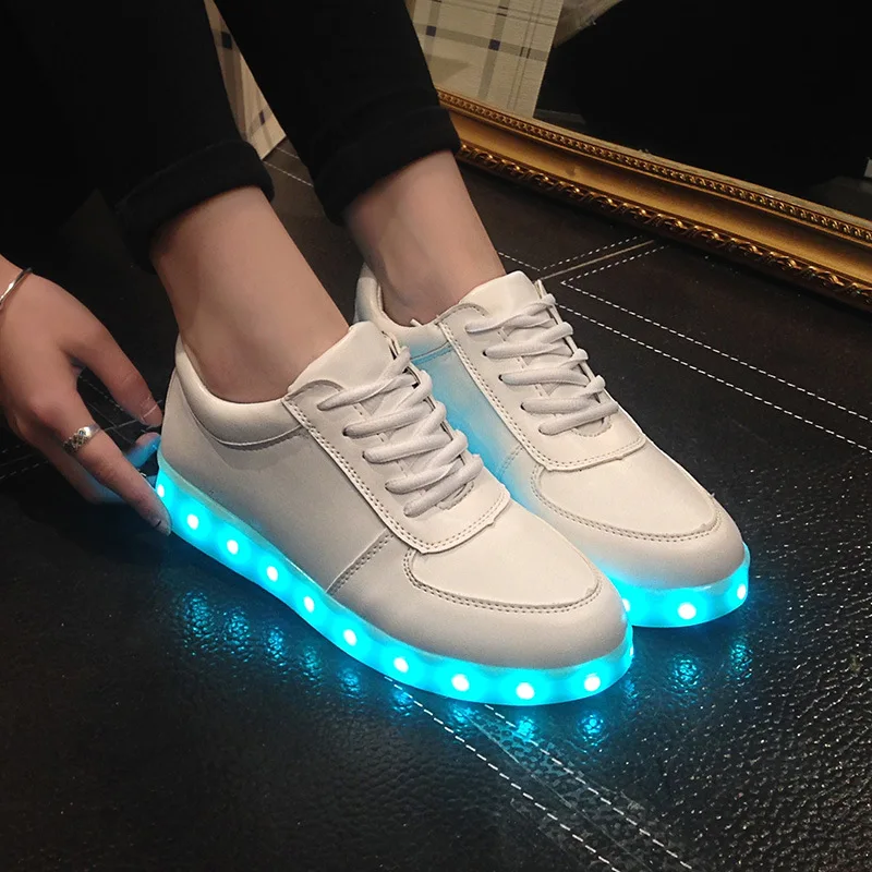 Colorful Light For Lovers Led Shoes Running Charging Men And Women Board