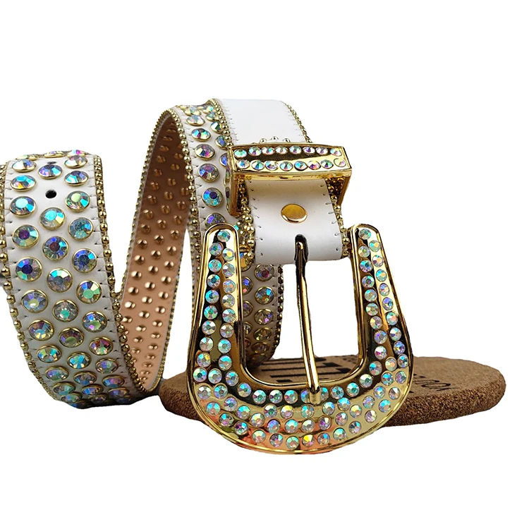 Западный ковбойский пояс со стразами синтетический бриллиантовый bling