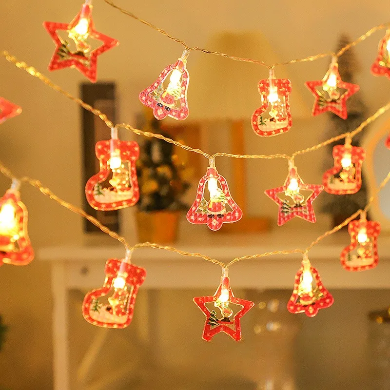 led Santa Claus Snowflake elk Christmas tree light strings. Santa Claus snowflake Elk Christmas tree light strings