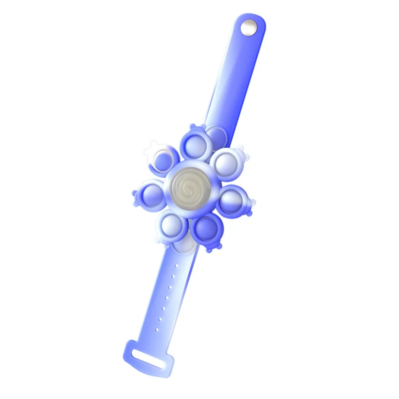 2022 Hot Sale Pop Fidget Toy Kids Toys Watch Silicone Push Bubble Fidget Spinner Bracelet For Kids