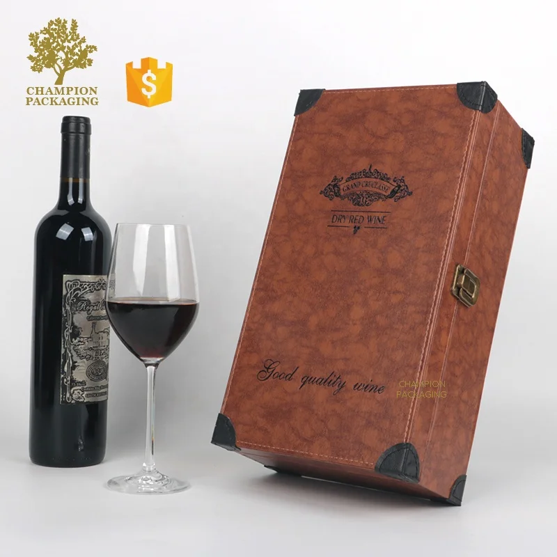 Decorative High Quality Luxury Single Bottle Leather Wine Carry Case