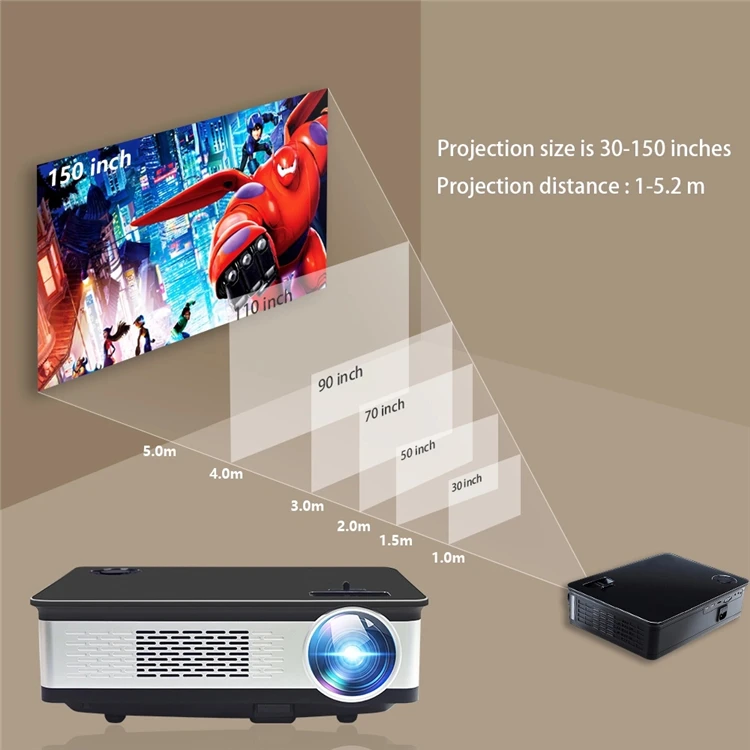  OEM 16 ГБ 32 Android 9 0 DLP 3D Мини карманный 4K проектор подходит для домашнего кинотеатра портативные