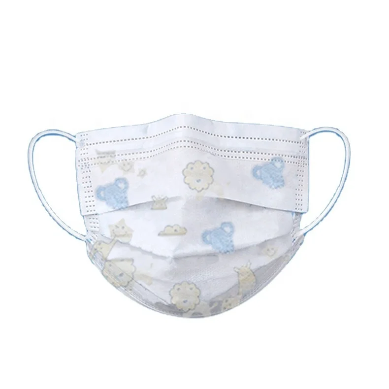 
Manufacture kids mask disposable children dust mask 3 ply BFE 95 