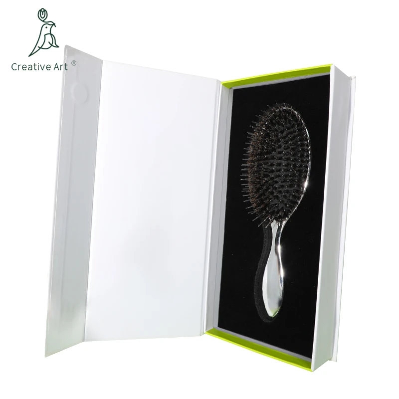 Luxury Paddle Detanging Extension Boar Bristle Hair Brush with Package box Wholesale