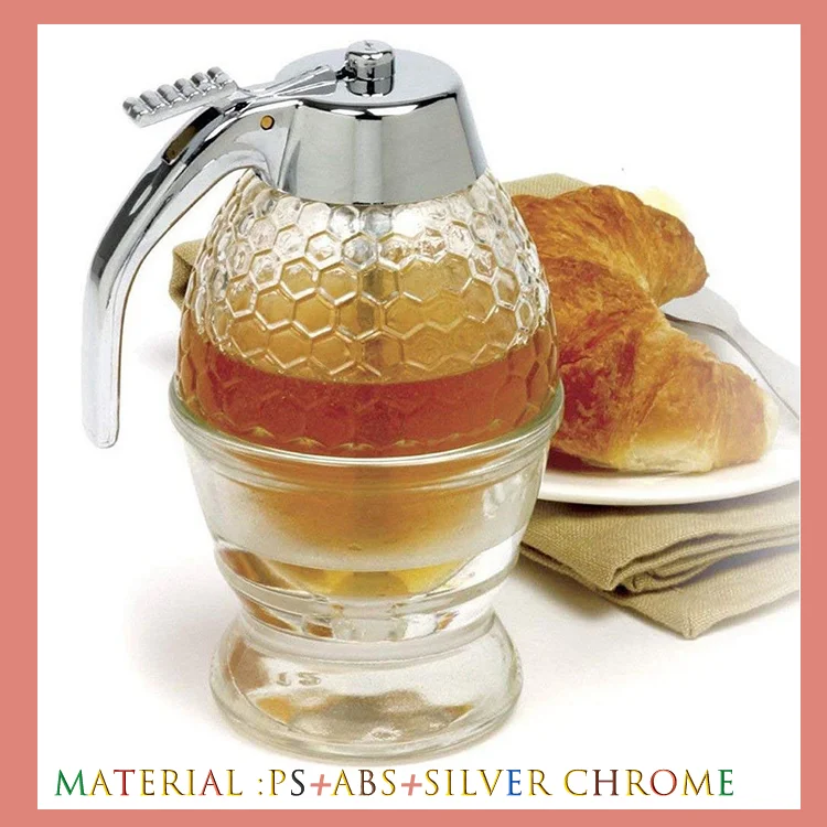 New Arrival Honey Dispenser Transparent Honey Bottle Wholesale Honey Jar With Handle