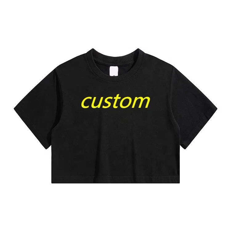 Holland custom logo size plain o-neck women  vintage t-shirts retro cream-coloured breathable washed short style t-shirts
